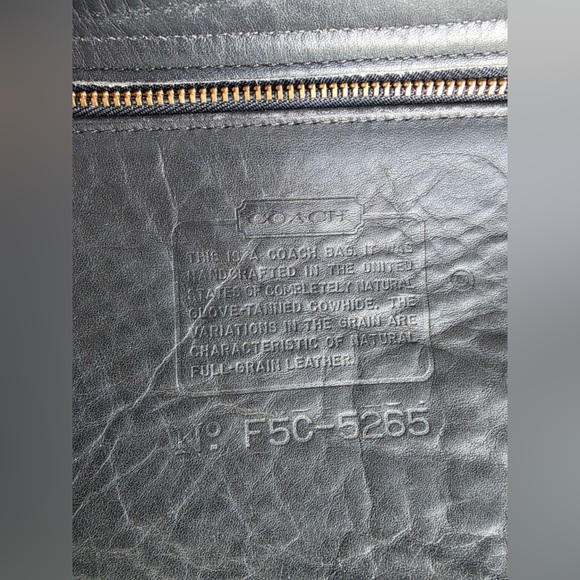 Vintage Coach 5265 Black Leather Briefcase Messenger Bag – Made in USA, 1995 - Picture 2 of 15